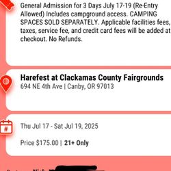 Harefest 3-Day Music Festival Ticket