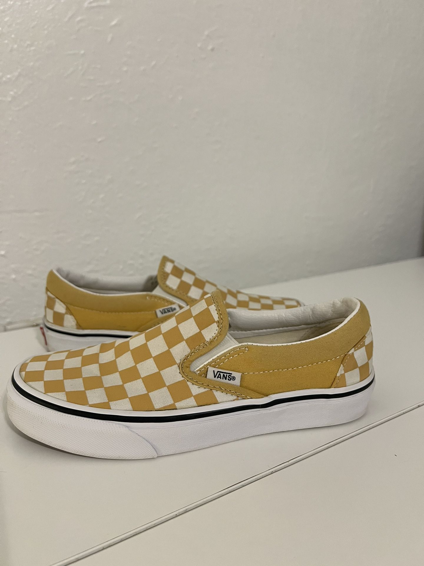 Vans Slip On Checkered Gold 