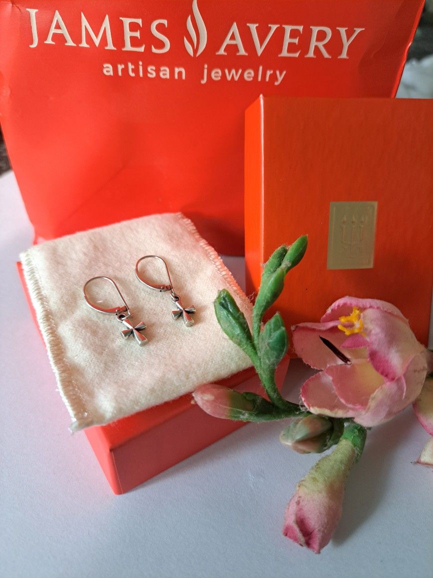 James Avery St. Teresa Cross Dangle Earring ** MUST PICK UP **281N & 1604**SEE DESCRIPTION BELOW