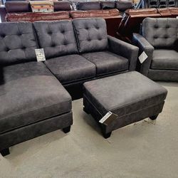 New 🤍$10 Down Payment Finance 🧚Venaldi Sofa Chaise & Chair & Ottoman 