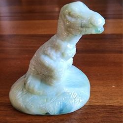 4" Boyd Glass Rex the Dinosaur - #1 - Aqua Diamond - Ohio