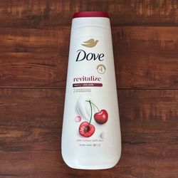 Dove REVITALIZE 24Hr Renewing Micromoisture Body Wash; Lotion Soft Skin: CHERRY + CHIA MILK; 20 oz