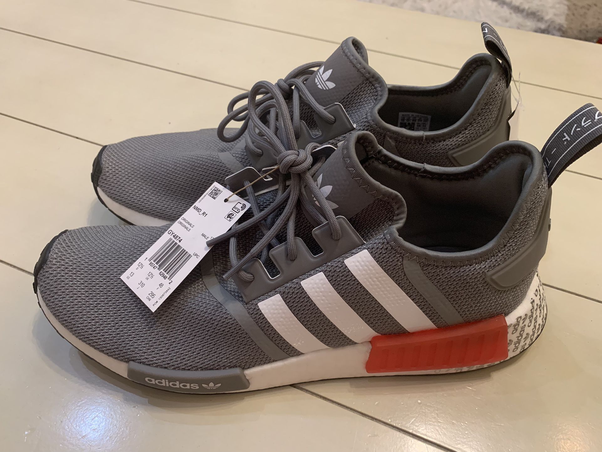 Adidas NMD Mens Sz 13 'Grey Vivid Red' GY4874 for Sale in Kaysville, UT - OfferUp