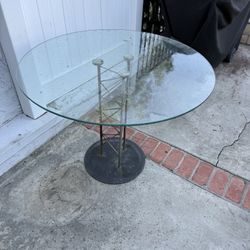 3 Foot Glass Round Patio Table
