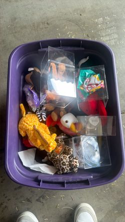 Tub of tyBeanie babies