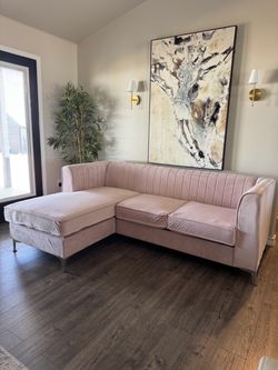 Pink Couch w/ Chaise