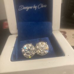 10 Carat Lab Diamond Earrings 