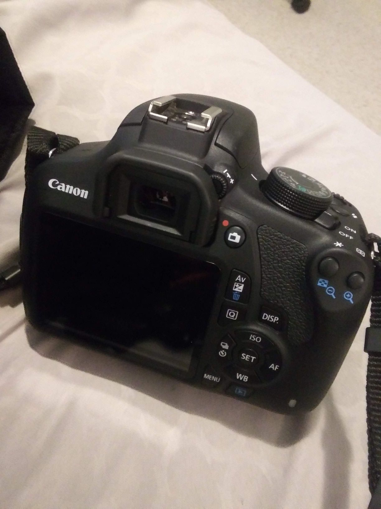 Canon EOS digital camera with bag