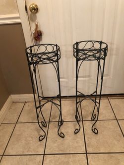 Metal plant stands- set of 2