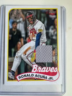 Ronald Acuña JR game worn jersey card