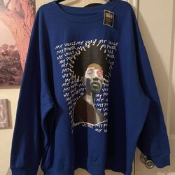 Plus Size Blue Unisex Graphic sweatshirt size 4X NEW