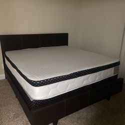 Queen Mattress Come With Bed 🛏️ Frame And Free Box Spring - Free Delivery 🚚 Today To Reasonable Distance 