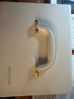Hermetise De Premier Handbag White with Gold Hardware