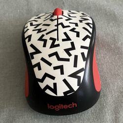 Logitech M317C Wireless Optical Mouse With Usb Dongle Zig-Zag Red PN (contact info removed)39