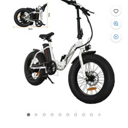 Aostirmotor Folding Electric Bike 20 inch Fat Tire Electric Bicycle with 500W Motor 36V 13AH Removable Lithium Battery,ebikes for Adults