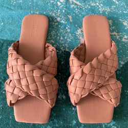 Open edit pink sandals size 7.5 for women