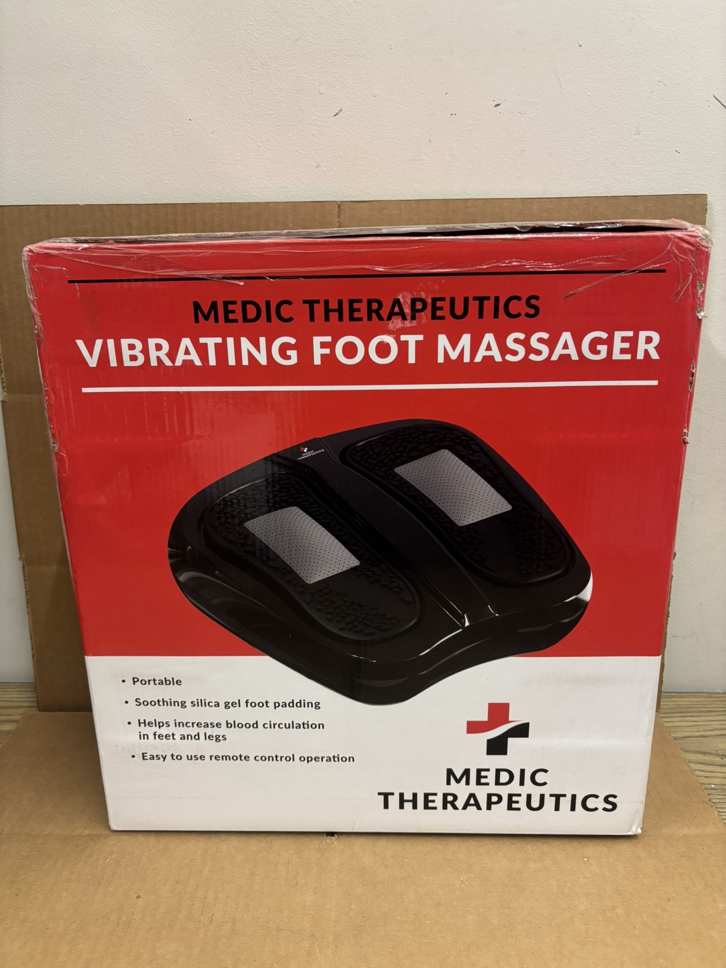 New Medic Therapeutics White Portable Vibrating Foot Massager