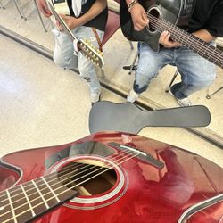 Red 6 String Takamine 