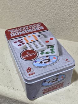Double Twelve Mexican Train Dominoes In Tin