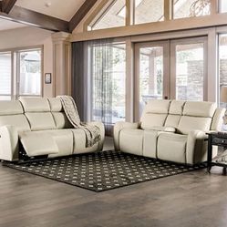 Reclining Leather Sofa Set