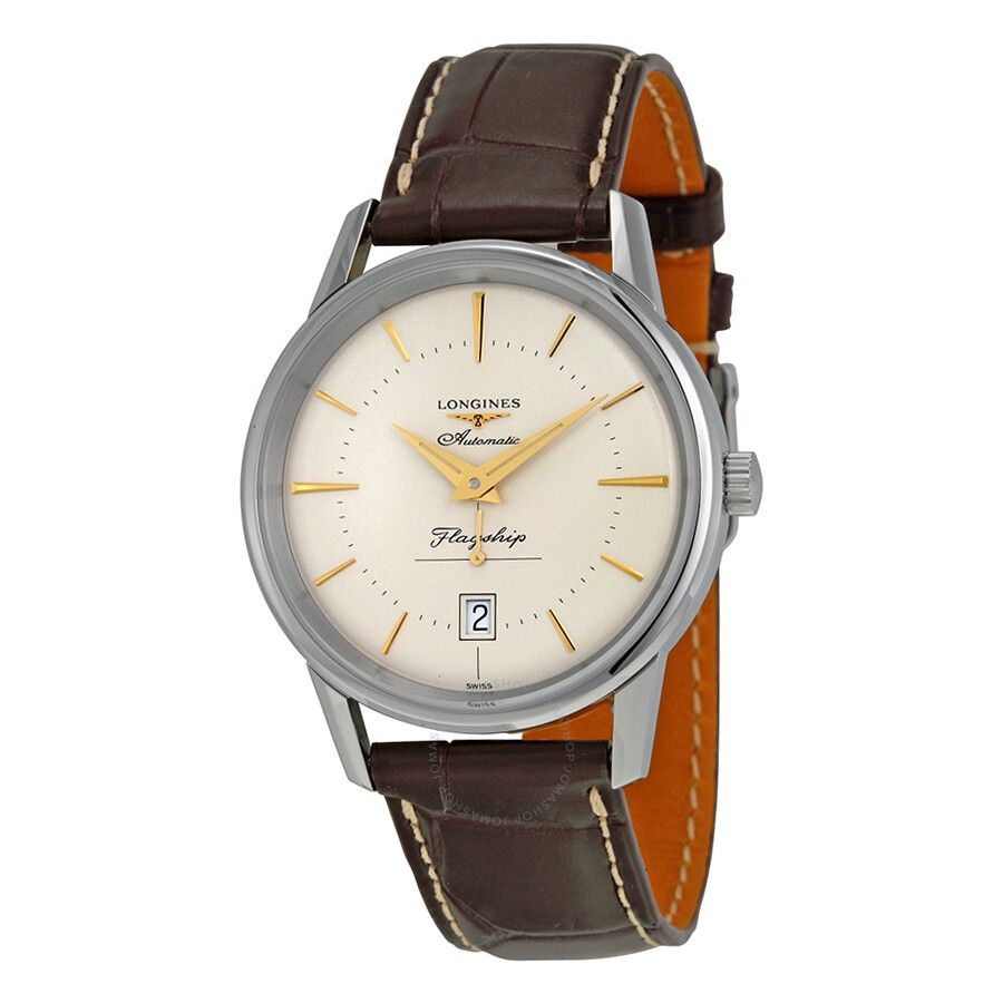 LONGINES  Heritage Flagship Automatic Silver Dial Brown Leather Men's Watch L