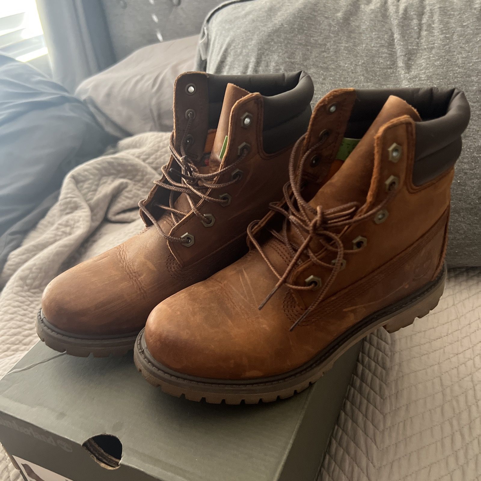 timberland waterville 6 in waterproof boot brown full grain Womens