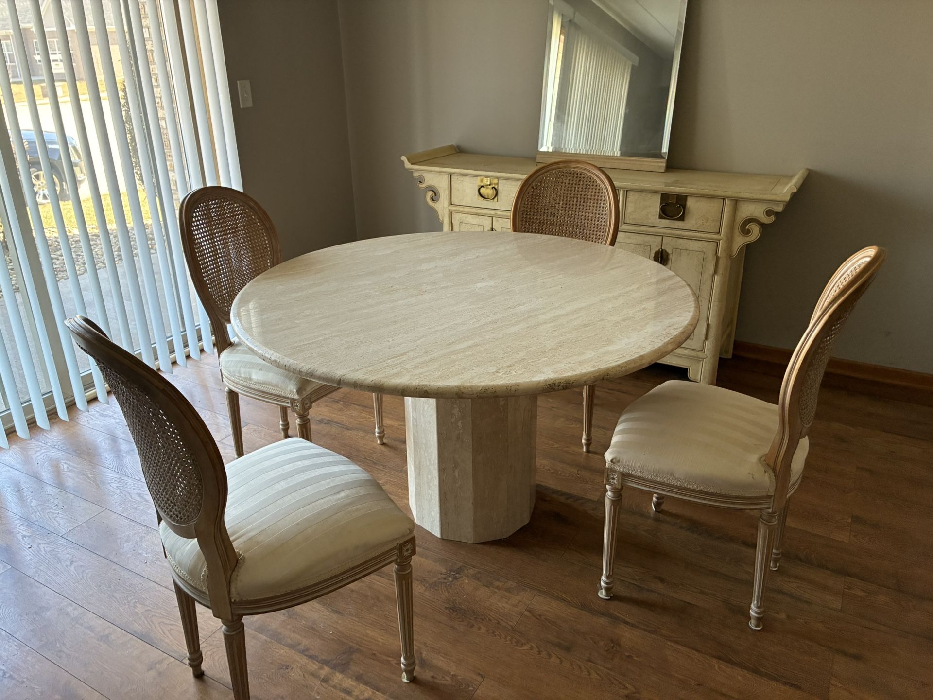 Real marble Table And Chairs