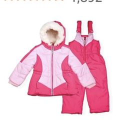 Bib Snow Ski Pants And Jacket - Girls Size 6