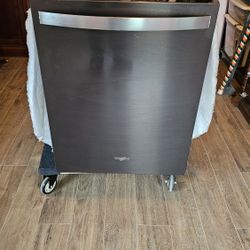 Whirlpool Black Stainless Steel Dishwasher 