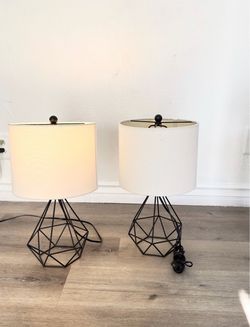 Set of 2 Modern Geometric Table Lamps