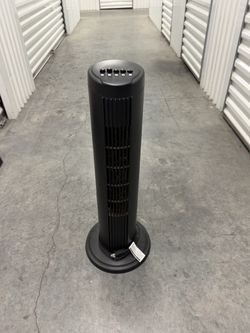 Black Tower Fan with Top Controls