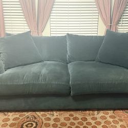 Green velvet Deep Seater Sofa In great condition!
