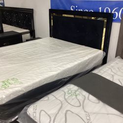 New Bedroom Set With Mattress Bed Mattress, Dresser Mirror And Nightstand Free Deliver