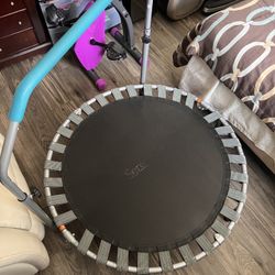 Mini Trampolín Fitness SereneLife con Barra de Estabilidad