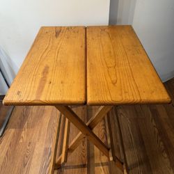 Brown Wooden Foldable Table