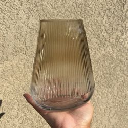 Ridges Fluted Glass Flower Vase