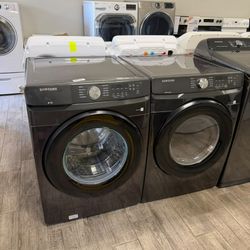 Samsung black washer and dryer set electric