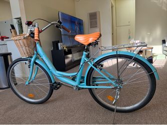Outroad 24” Beach Cruiser Bike with Basket