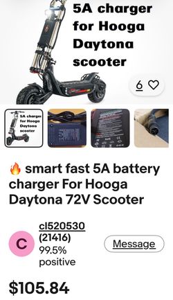 Smart fast 5A lithium battery charger for 72V Scooter