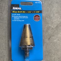 Ideal Step Drill Bit, 1/4 in. - 1 1/8 in.