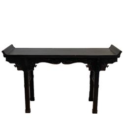 Vintage Oriental Console Table Chinese Hnadcrafted details