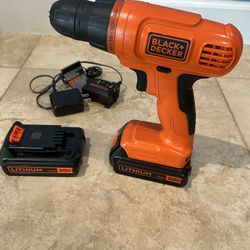 Cordless Drill With 2 Batteries And Charger
