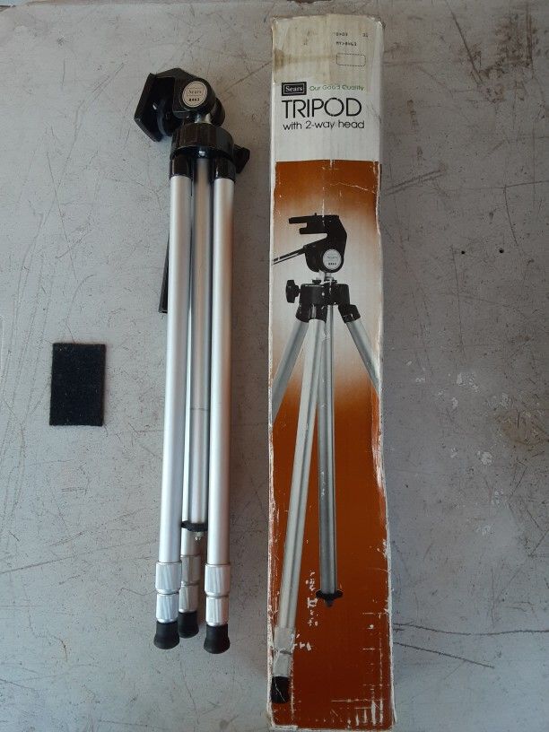 Vintage Sears Camera Tripod w/Two Way Head. L@@K!!!