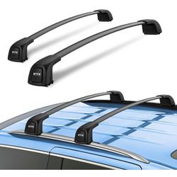 KYX Aluminum crossbars for Kia Telluride LX EX SX SX-Prestige, matte black aluminium crossbars for bike, luggage racks, 