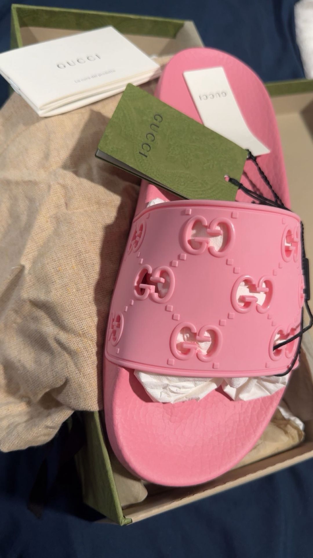 Pink Gucci Slides