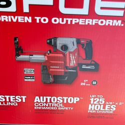 Milwaukee M18 Fuel 1” SDS Plus Rotary Hammer & HAMMERVAC 