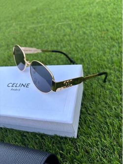 Rounded Gold Celine Sunglasses