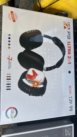 P9 Ultra 2-1 Smartwatch and Headphones Combo
