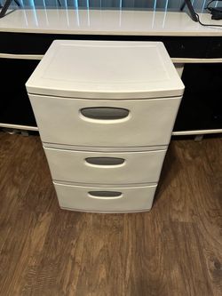 Sterilite Large white Plastic 3 Drawer Storage Cabinet