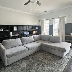 West Elm Harris Sectional Sleeper Sofa w/ Chaise - Irongate